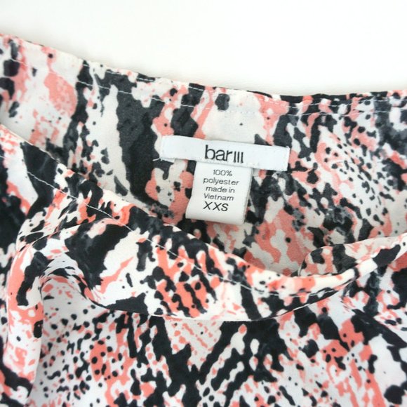 Bar III Printed Ruffled One Shoulder Top XXS - Picture 4 of 5